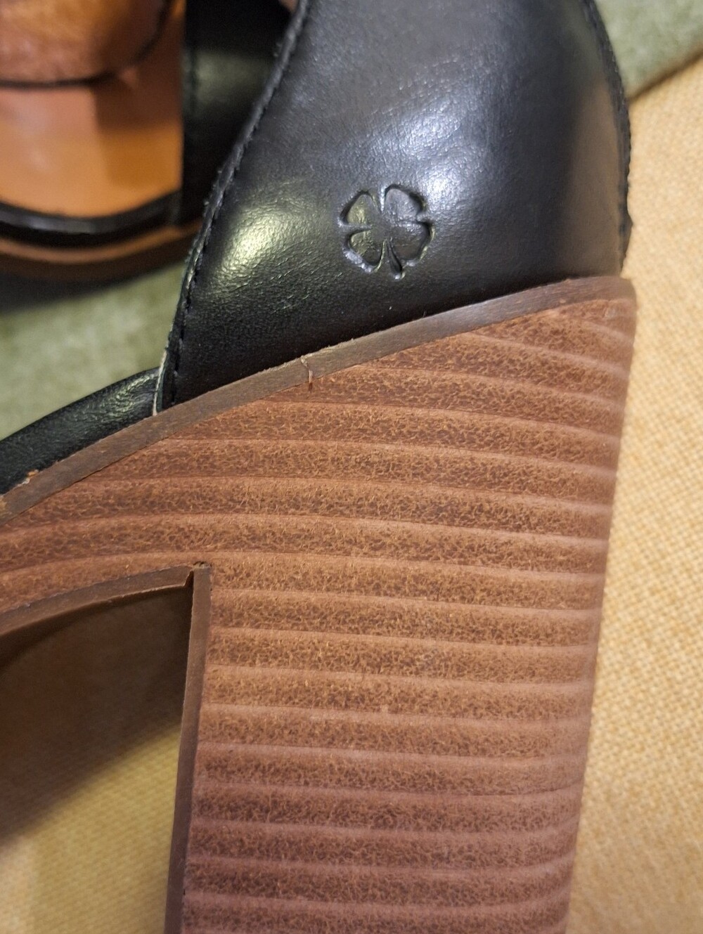 Lucky Brand Black Leather Strappy Heeled Sandals Size 10 Like New - Picture 6 of 6